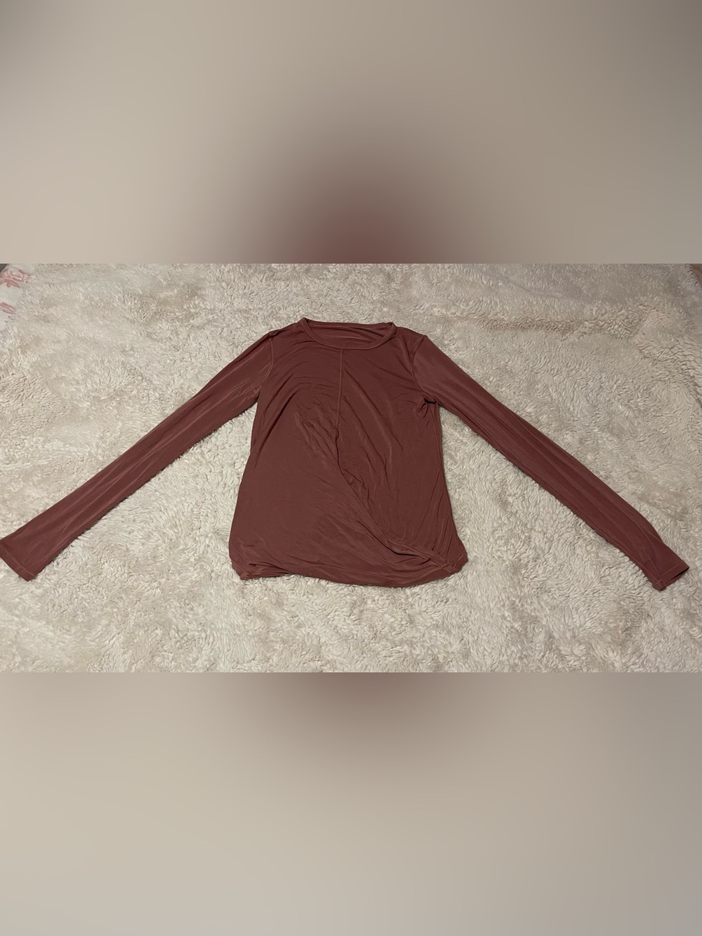 Lululemon Serene Saturday Long Sleeve Quicksand Top Women’s 4 Pink